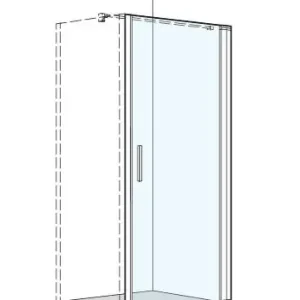 Achat Immédiat Porte battante Koralle S400 Plus Noir mat Verre clair Plus